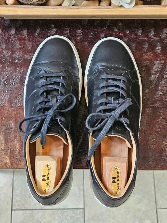 GREATS Men's Royale Leather Sneakers, Black, Sz 13 - Picture 6 of 16